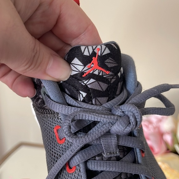 Jordan Gray and Red Athletic Sneakers - Picture 7 of 8